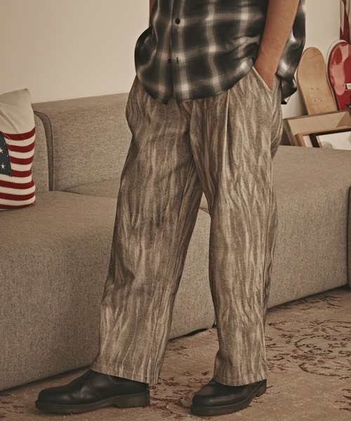 ALL RUNS（オールランズ）の「【50%OFF】カスレ プリント ツイルパンツ（デニムパンツ・メンズ・ブルー/グレー/ブラック・L/M）」の5枚目の写真