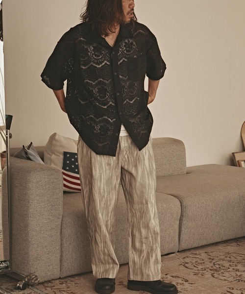 ALL RUNS（オールランズ）の「【50%OFF】カスレ プリント ツイルパンツ（デニムパンツ・メンズ・ブルー/グレー/ブラック・L/M）」の11枚目の写真