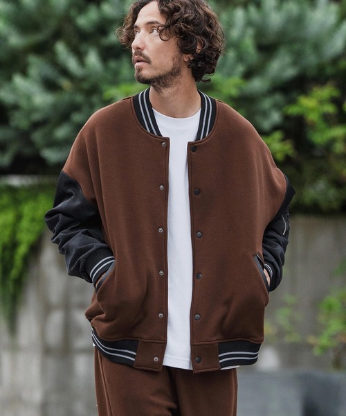 CAMBIO(カンビオ)の「mj10873-Back Shaggy Cardboard Knit Combination Flight Jacket フライトジャケット(ミリタリージャケット・メンズ・チャコールグレー/ブラック/ブラウン・S/M/L)」の17枚目の写真
