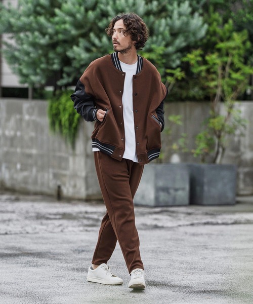 CAMBIO(カンビオ)の「mj10873-Back Shaggy Cardboard Knit Combination Flight Jacket フライトジャケット(ミリタリージャケット・メンズ・チャコールグレー/ブラック/ブラウン・S/M/L)」の20枚目の写真