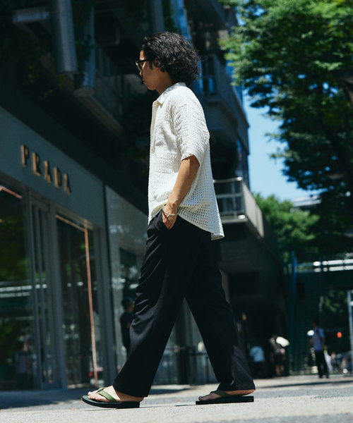 JOURNAL STANDARD relume(ジャーナルスタンダード レリューム)の「チェック シアー ドビー 半袖 シャツ(シャツ/ブラウス・メンズ・ブルー系その他/ブラウン系その他/ホワイト・LARGE/MEDIUM)」の9枚目の写真