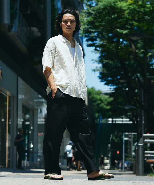 JOURNAL STANDARD relume(ジャーナルスタンダード レリューム)の「チェック シアー ドビー 半袖 シャツ(シャツ/ブラウス・メンズ・ブルー系その他/ブラウン系その他/ホワイト・LARGE/MEDIUM)」の11枚目の写真