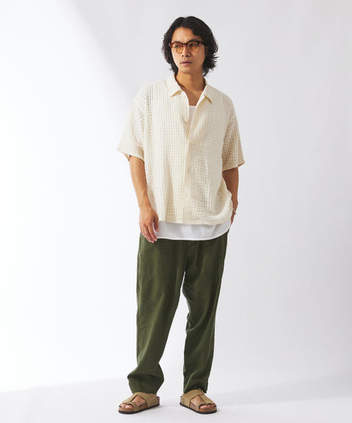 JOURNAL STANDARD relume(ジャーナルスタンダード レリューム)の「チェック シアー ドビー 半袖 シャツ(シャツ/ブラウス・メンズ・ブルー系その他/ブラウン系その他/ホワイト・LARGE/MEDIUM)」の20枚目の写真