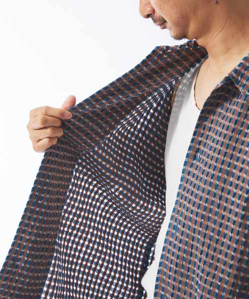 JOURNAL STANDARD relume レーヨン　半袖チェックシャツ Relume Jeans レーヨンチェック半袖シャツ | ジャーナルスタンダード