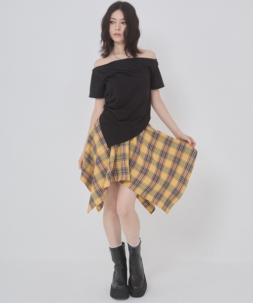 ENVYM(アンビー)の「ミニ裏毛オフショルトップス(Tシャツ/カットソー・レディース・グレー/ブラック/ホワイト・FREE)」の8枚目の写真