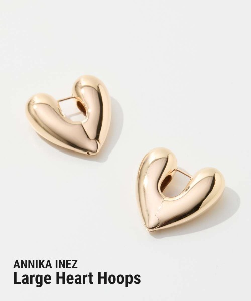 【正規品 即完売品】ANNIKA INEZ ハート ラージ フープピアス セール】ANNIKA INEZ Heart Hoops, Lrg アニカ イネズ ハート