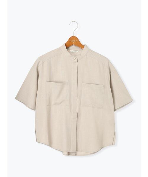 Lugnoncure（ルノンキュール）の「【セットアップ可】レーヨン麻半袖シャツ（シャツ/ブラウス・レディース・カーキ/ブラウン/ベージュ・F）」の14枚目の写真