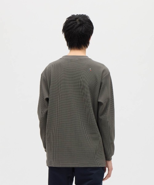 le coq sportif（ルコックスポルティフ）の「【ルコックスポルティフ】吸汗/ストレッチ/UVカットヘランカワッフル長袖Tシャツ（Tシャツ/カットソー・メンズ・グレー/ネイビー/ホワイト・M/L/XL）」の4枚目の写真