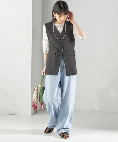 SHIPS（シップス）の「〈手洗い可能〉ハイカウント ダブルクロス ジレ