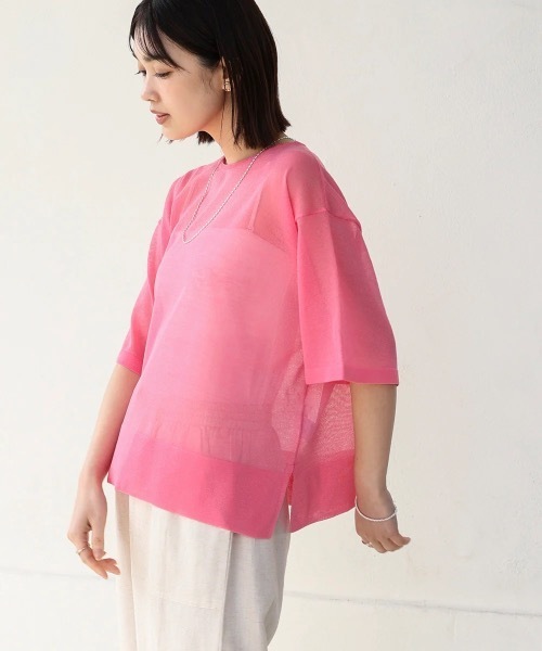 Bou Jeloud（ブージュルード）の「スパーク糸シアープルオーバー（ニット/セーター・レディース・ブラック/グレー/ピンク・FREE）」の3枚目の写真