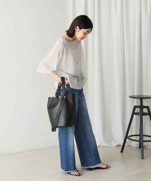 Bou Jeloud（ブージュルード）の「スパーク糸シアープルオーバー（ニット/セーター・レディース・ブラック/グレー/ピンク・FREE）」の10枚目の写真