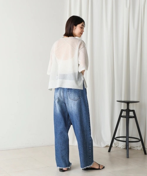 Bou Jeloud（ブージュルード）の「スパーク糸シアープルオーバー（ニット/セーター・レディース・ブラック/グレー/ピンク・FREE）」の11枚目の写真