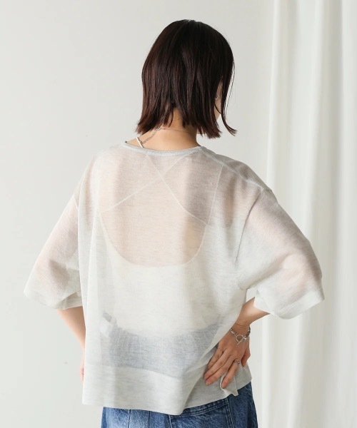 Bou Jeloud（ブージュルード）の「スパーク糸シアープルオーバー（ニット/セーター・レディース・ブラック/グレー/ピンク・FREE）」の12枚目の写真