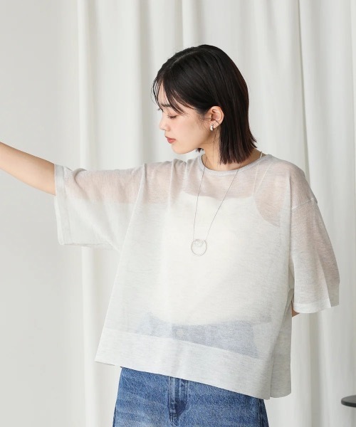 Bou Jeloud（ブージュルード）の「スパーク糸シアープルオーバー（ニット/セーター・レディース・ブラック/グレー/ピンク・FREE）」の13枚目の写真