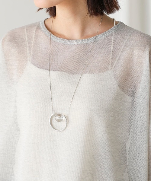 Bou Jeloud（ブージュルード）の「スパーク糸シアープルオーバー（ニット/セーター・レディース・ブラック/グレー/ピンク・FREE）」の15枚目の写真