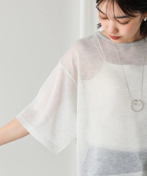 Bou Jeloud（ブージュルード）の「スパーク糸シアープルオーバー（ニット/セーター・レディース・ブラック/グレー/ピンク・FREE）」の17枚目の写真