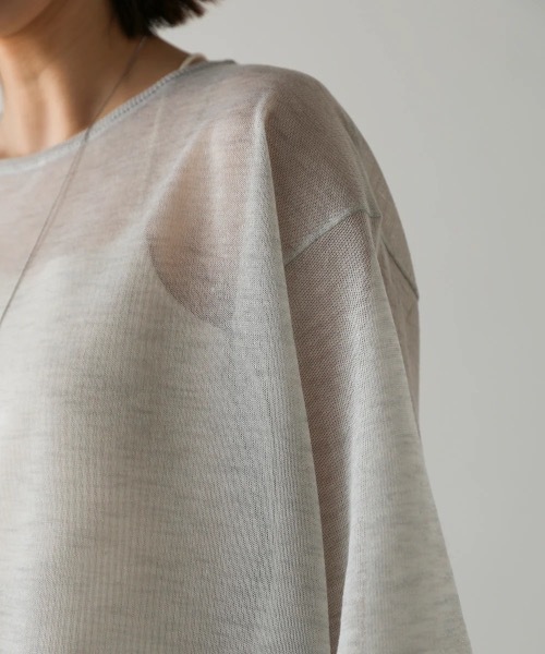 Bou Jeloud（ブージュルード）の「スパーク糸シアープルオーバー（ニット/セーター・レディース・ブラック/グレー/ピンク・FREE）」の18枚目の写真