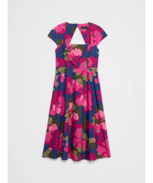 BANANA REPUBLIC FACTORY STORE（バナナリパブリック ファクトリーストア）の「BANANA REPUBLIC FACTORY STORE　　スクエアネックミディワンピース（ワンピース・レディース・マルチ・L/S/XS/M）」の4枚目の写真