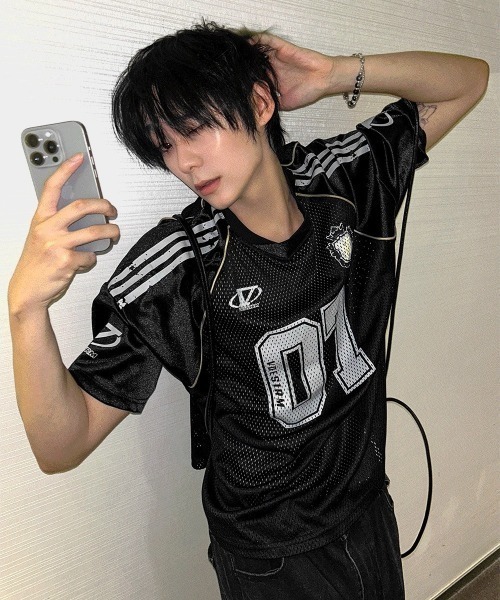シャツ 半袖 Tシャツ メンズ ホワイト ブラック メッシュ セール】メッシュトラック半袖Tシャツ(Tシャツ/カットソー