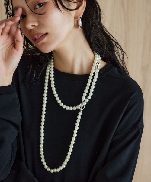 BARNYARDSTORM(バンヤードストーム)の「BARNYARDSTORM / マルチウェイロングパールネックレス(ネックレス・レディース・シルバー・FREE)」の1枚目の写真