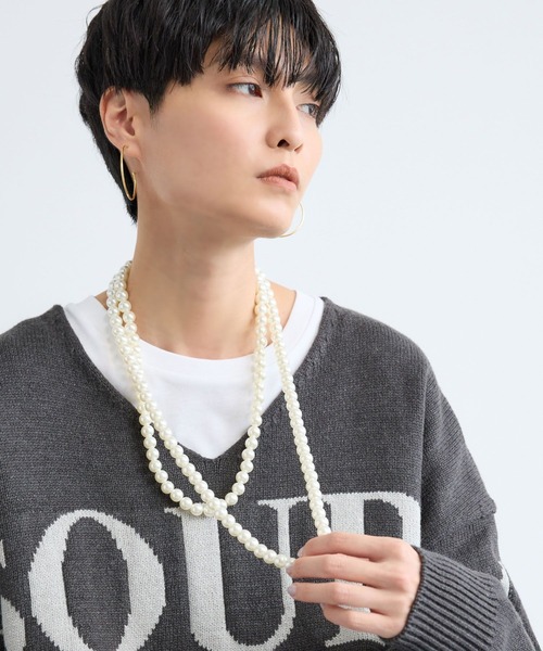 BARNYARDSTORM(バンヤードストーム)の「BARNYARDSTORM / マルチウェイロングパールネックレス(ネックレス・レディース・シルバー・FREE)」の5枚目の写真