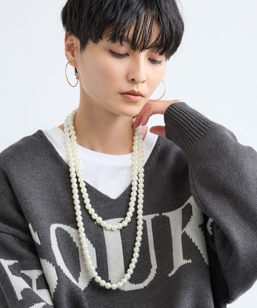 BARNYARDSTORM(バンヤードストーム)の「BARNYARDSTORM / マルチウェイロングパールネックレス(ネックレス・レディース・シルバー・FREE)」の6枚目の写真