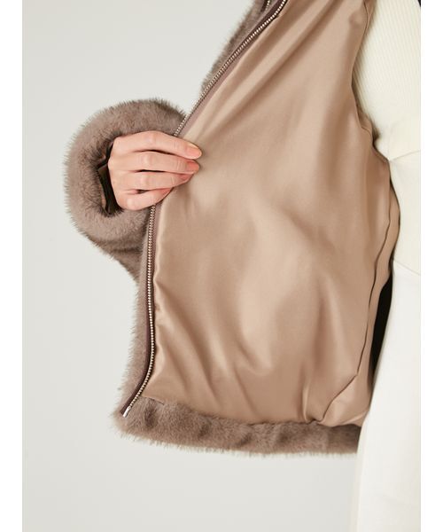 ECOPELビッグカラーショートジャケット（ブルゾン）｜FRAY I.D（フレイ