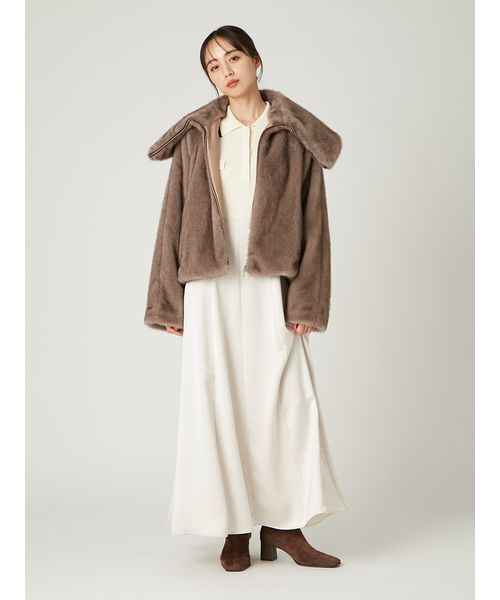 ECOPELビッグカラーショートジャケット（ブルゾン）｜FRAY I.D（フレイ