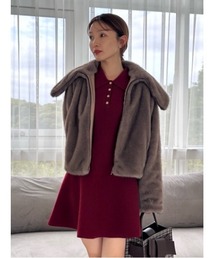 FRAY I.D | ECOPELビッグカラーショートジャケット(ブルゾン)