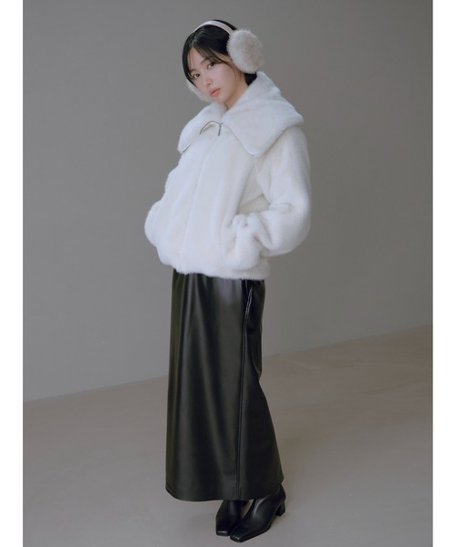 ECOPELビッグカラーショートジャケット（ブルゾン）｜FRAY I.D（フレイ