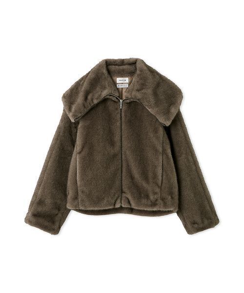 セール】ECOPELビッグカラーショートジャケット（ブルゾン）｜FRAY I.D