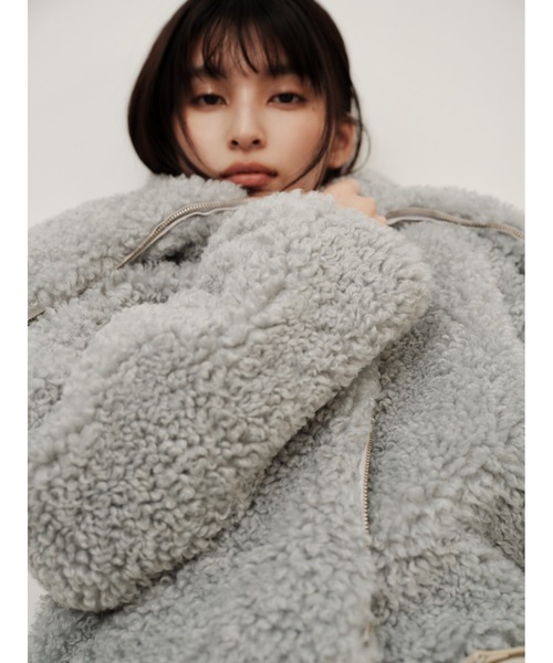 ECOPELビッグカラーショートジャケット（ブルゾン）｜FRAY I.D（フレイ