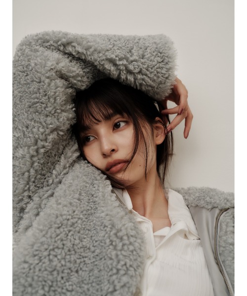 ECOPELビッグカラーショートジャケット（ブルゾン）｜FRAY I.D（フレイ