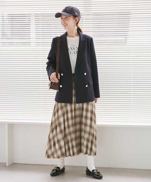 ROPE' PICNIC（ロペピクニック）の「チェック柄プリーツスカート（スカート・レディース・ブラック系その他/モスグリーン/キャメル・FREE）」の12枚目の写真