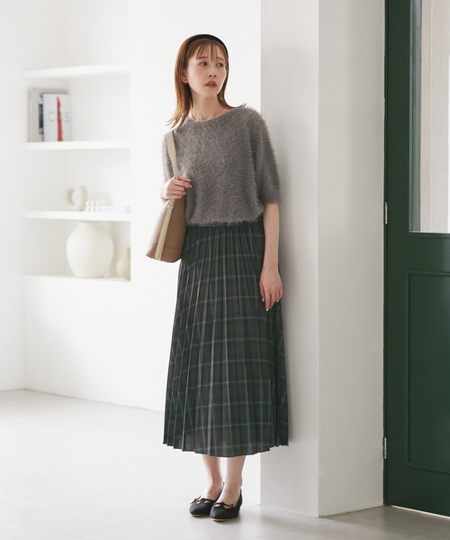 ROPE' PICNIC（ロペピクニック）の「チェック柄プリーツスカート（スカート・レディース・ブラック系その他/モスグリーン/キャメル・FREE）」の20枚目の写真