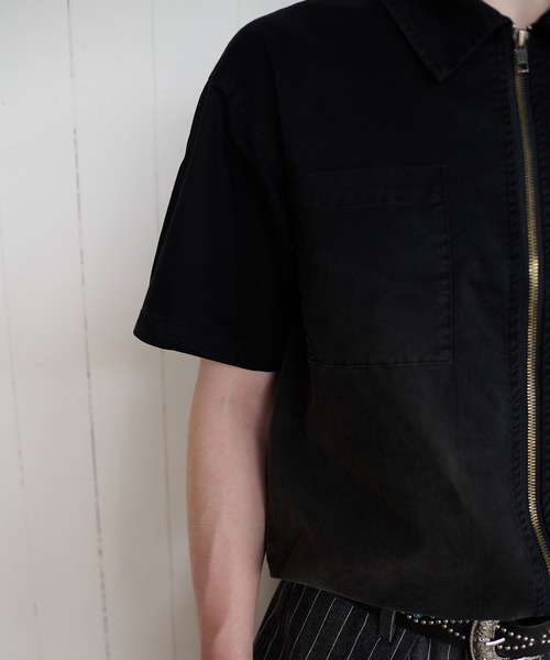 kutir（クティール）の「GRADATION PROCESSING ZIP SHIRT／グラデーション加工ジップシャツ（シャツ/ブラウス・メンズ・ブラック/グレー/ボルドー・LARGE/MEDIUM）」の12枚目の写真