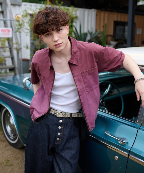 kutir（クティール）の「GRADATION PROCESSING ZIP SHIRT／グラデーション加工ジップシャツ（シャツ/ブラウス・メンズ・ブラック/グレー/ボルドー・LARGE/MEDIUM）」の22枚目の写真