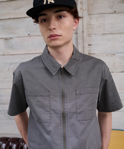 kutir（クティール）の「GRADATION PROCESSING ZIP SHIRT／グラデーション加工ジップシャツ（シャツ/ブラウス・メンズ・ブラック/グレー/ボルドー・LARGE/MEDIUM）」の14枚目の写真