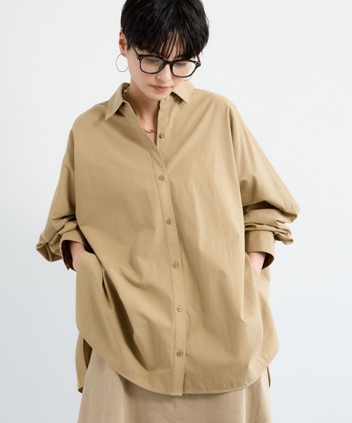 BARNYARDSTORM(バンヤードストーム)の「BARNYARDSTORM / サイドスリットワイドシャツ/ マシンウォッシャブル(シャツ/ブラウス・レディース・ブルー/ホワイト/ベージュ・FREE)」の12枚目の写真