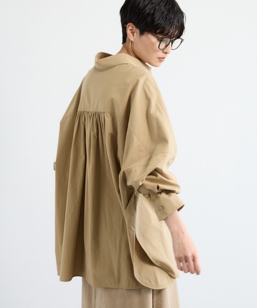 BARNYARDSTORM(バンヤードストーム)の「BARNYARDSTORM / サイドスリットワイドシャツ/ マシンウォッシャブル(シャツ/ブラウス・レディース・ブルー/ホワイト/ベージュ・FREE)」の13枚目の写真