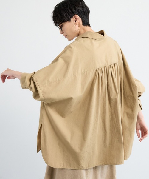 BARNYARDSTORM(バンヤードストーム)の「BARNYARDSTORM / サイドスリットワイドシャツ/ マシンウォッシャブル(シャツ/ブラウス・レディース・ブルー/ホワイト/ベージュ・FREE)」の14枚目の写真