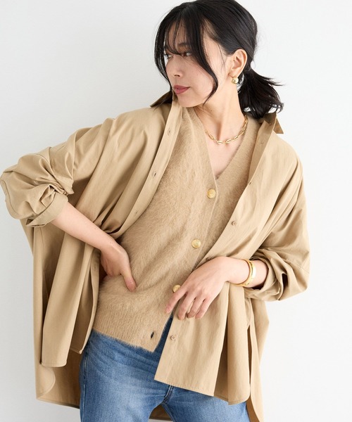 BARNYARDSTORM(バンヤードストーム)の「BARNYARDSTORM / サイドスリットワイドシャツ/ マシンウォッシャブル(シャツ/ブラウス・レディース・ブルー/ホワイト/ベージュ・FREE)」の17枚目の写真