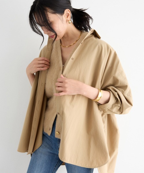 BARNYARDSTORM(バンヤードストーム)の「BARNYARDSTORM / サイドスリットワイドシャツ/ マシンウォッシャブル(シャツ/ブラウス・レディース・ブルー/ホワイト/ベージュ・FREE)」の19枚目の写真