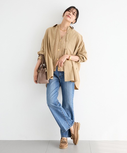 BARNYARDSTORM(バンヤードストーム)の「BARNYARDSTORM / サイドスリットワイドシャツ/ マシンウォッシャブル(シャツ/ブラウス・レディース・ブルー/ホワイト/ベージュ・FREE)」の21枚目の写真