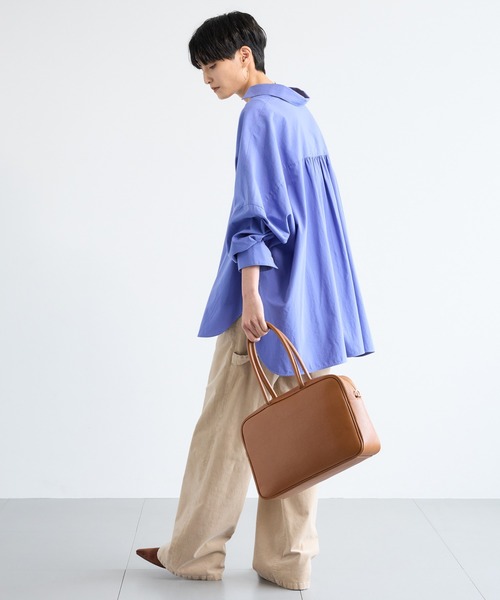 BARNYARDSTORM(バンヤードストーム)の「BARNYARDSTORM / サイドスリットワイドシャツ/ マシンウォッシャブル(シャツ/ブラウス・レディース・ブルー/ホワイト/ベージュ・FREE)」の11枚目の写真