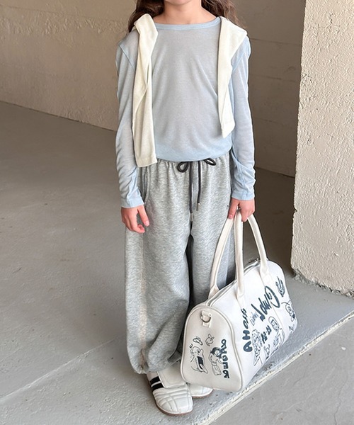 aimoha（アイモハ）の「【aimoha-KIDS-】キッズ 　ワイドスウェットパンツ（スウェットパンツ・キッズ・グレー/ダークグレー/ライトグレー/ブラック・170/160/150/140/130/120/110/100/90）」の20枚目の写真