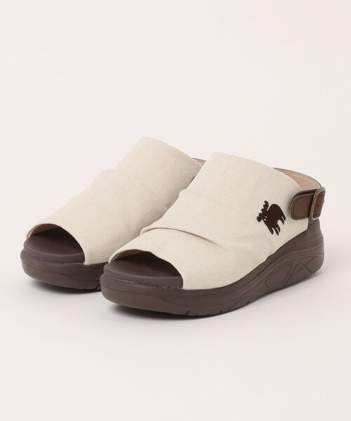 moz(モズ)の「moz(モズ)コンフォート 厚底 2WAY サンダル(サンダル・レディース・ブラック/ライトベージュ/ブルー/ダークウッド/レンガ/アッシュグレー/キナリ・S/M/L/LL)」の2枚目の写真