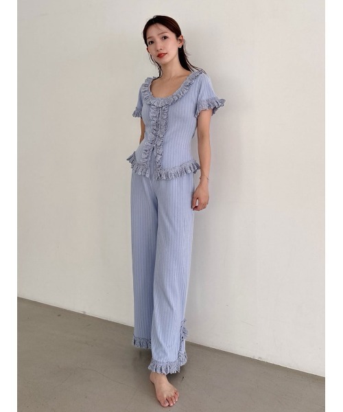 snidel  ガーゼフリルレースチュニック　ガーゼレースパンツ snidel ガーゼフリルレースチュニック ガーゼレースパンツ