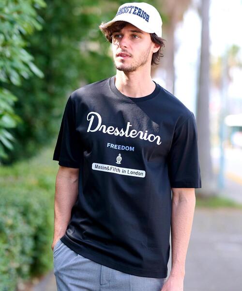 DRESSTERIOR（ドレステリア）の「【接触冷感/抗菌防臭/消臭】ICE CLEAR COTTON ロゴT（Tシャツ/カットソー・メンズ・ダークブラウン/ホワイト/ブラック/ネイビー・90/91/92/94）」の7枚目の写真