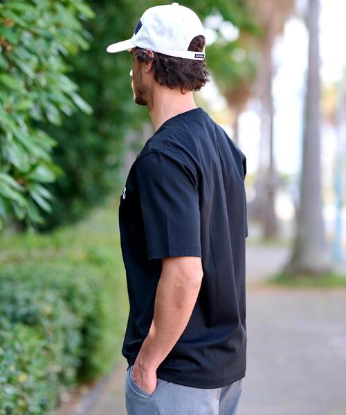 DRESSTERIOR（ドレステリア）の「【接触冷感/抗菌防臭/消臭】ICE CLEAR COTTON ロゴT（Tシャツ/カットソー・メンズ・ダークブラウン/ホワイト/ブラック/ネイビー・90/91/92/94）」の8枚目の写真